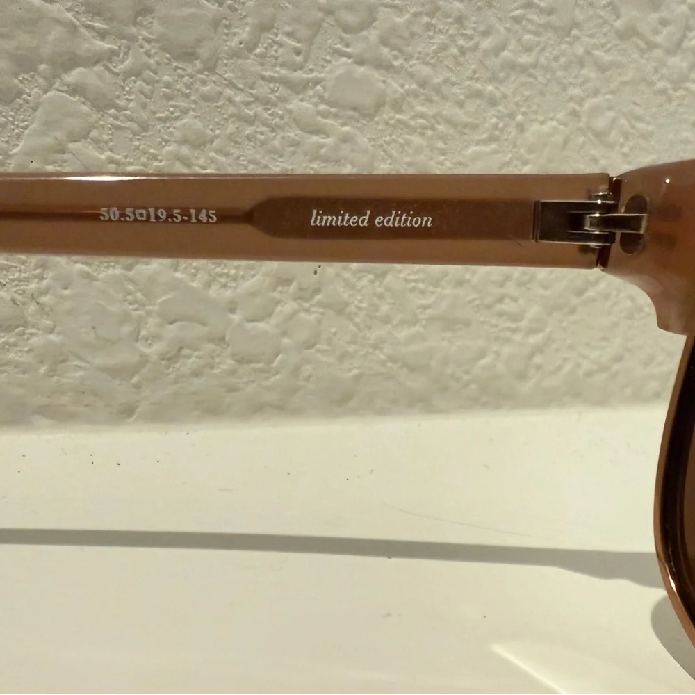 Linda Farrow Clubmaster 24k Rose Gold-Plated Pink Mirrored Sunglasses Square